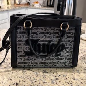 Juicy Couture Black and Gray Tote Bag